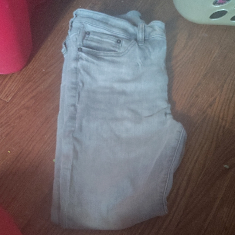Express Men's Light Gray Skinny Jeans